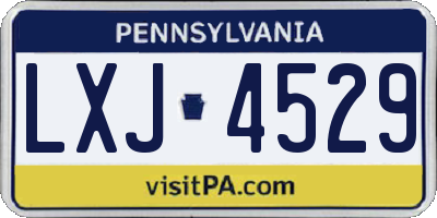 PA license plate LXJ4529