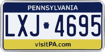 PA license plate LXJ4695