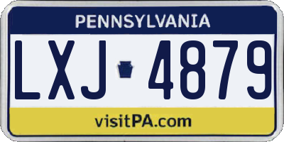 PA license plate LXJ4879