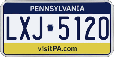 PA license plate LXJ5120