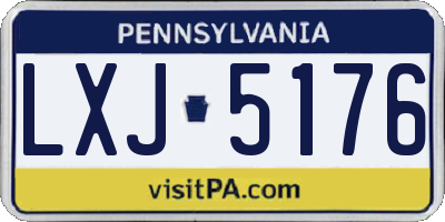 PA license plate LXJ5176