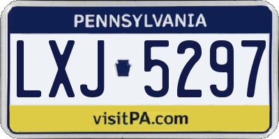 PA license plate LXJ5297