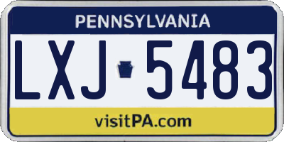 PA license plate LXJ5483
