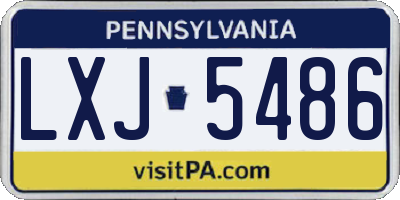PA license plate LXJ5486