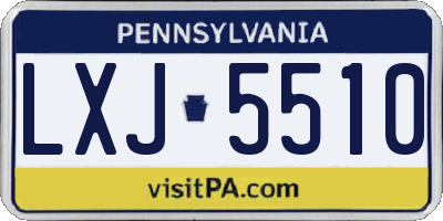 PA license plate LXJ5510