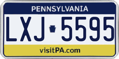 PA license plate LXJ5595