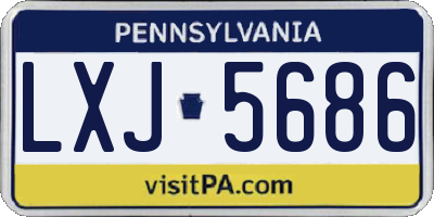PA license plate LXJ5686