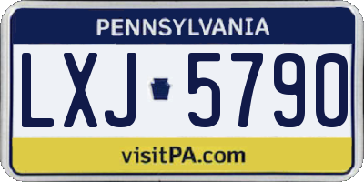 PA license plate LXJ5790