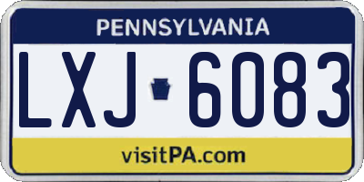 PA license plate LXJ6083