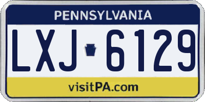 PA license plate LXJ6129