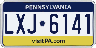 PA license plate LXJ6141