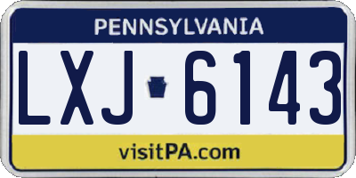 PA license plate LXJ6143