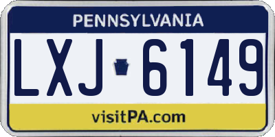 PA license plate LXJ6149