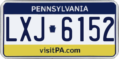 PA license plate LXJ6152