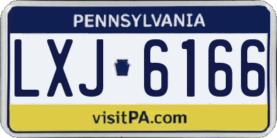 PA license plate LXJ6166