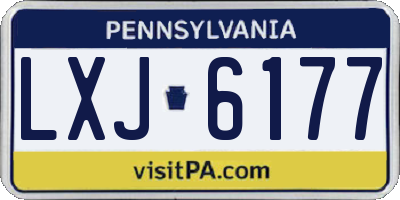 PA license plate LXJ6177