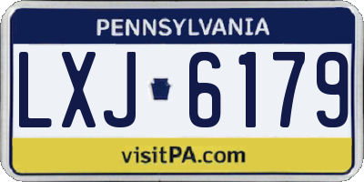 PA license plate LXJ6179