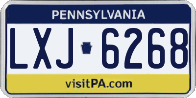 PA license plate LXJ6268