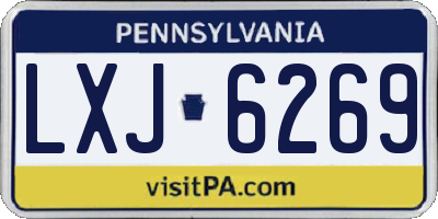 PA license plate LXJ6269