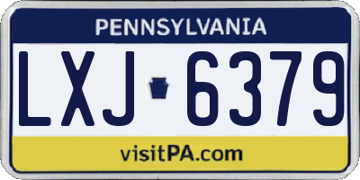 PA license plate LXJ6379