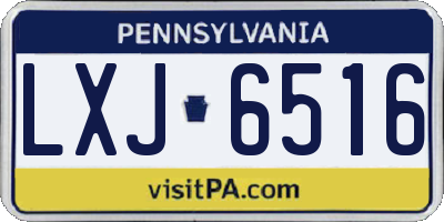 PA license plate LXJ6516