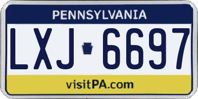 PA license plate LXJ6697