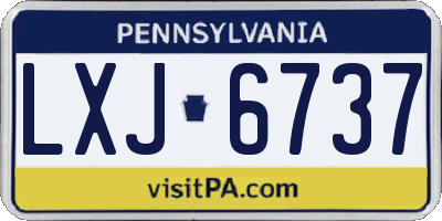 PA license plate LXJ6737