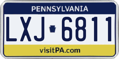 PA license plate LXJ6811
