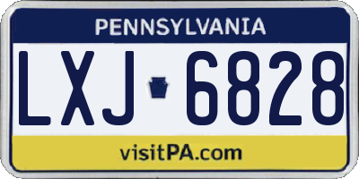 PA license plate LXJ6828