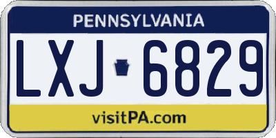 PA license plate LXJ6829