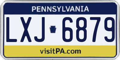 PA license plate LXJ6879