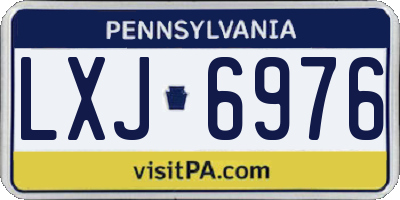 PA license plate LXJ6976