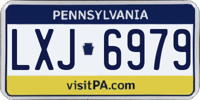 PA license plate LXJ6979
