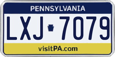 PA license plate LXJ7079