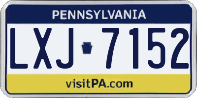 PA license plate LXJ7152