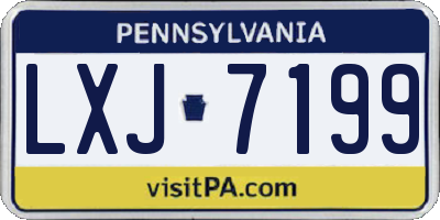 PA license plate LXJ7199