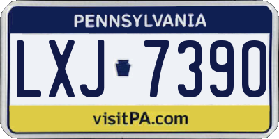 PA license plate LXJ7390