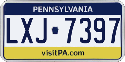PA license plate LXJ7397