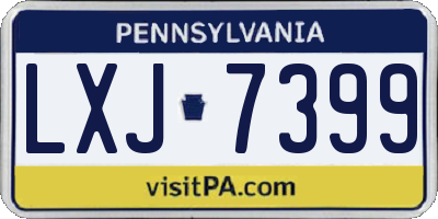 PA license plate LXJ7399