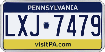 PA license plate LXJ7479