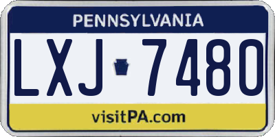 PA license plate LXJ7480