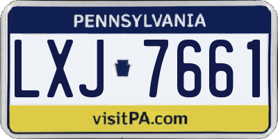 PA license plate LXJ7661