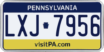 PA license plate LXJ7956