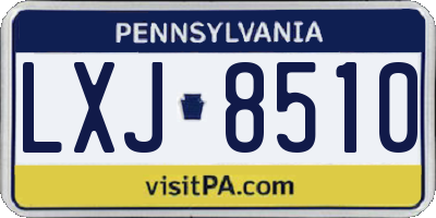 PA license plate LXJ8510