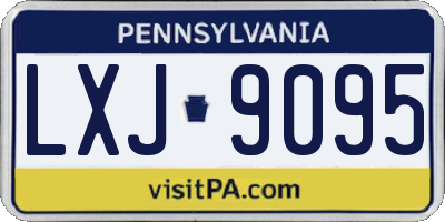 PA license plate LXJ9095