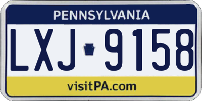 PA license plate LXJ9158