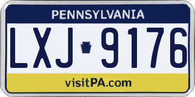PA license plate LXJ9176