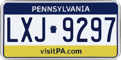 PA license plate LXJ9297