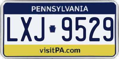 PA license plate LXJ9529