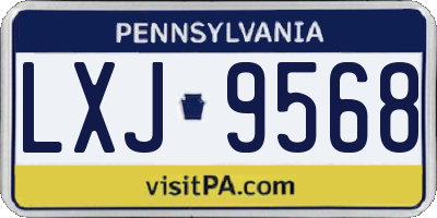 PA license plate LXJ9568